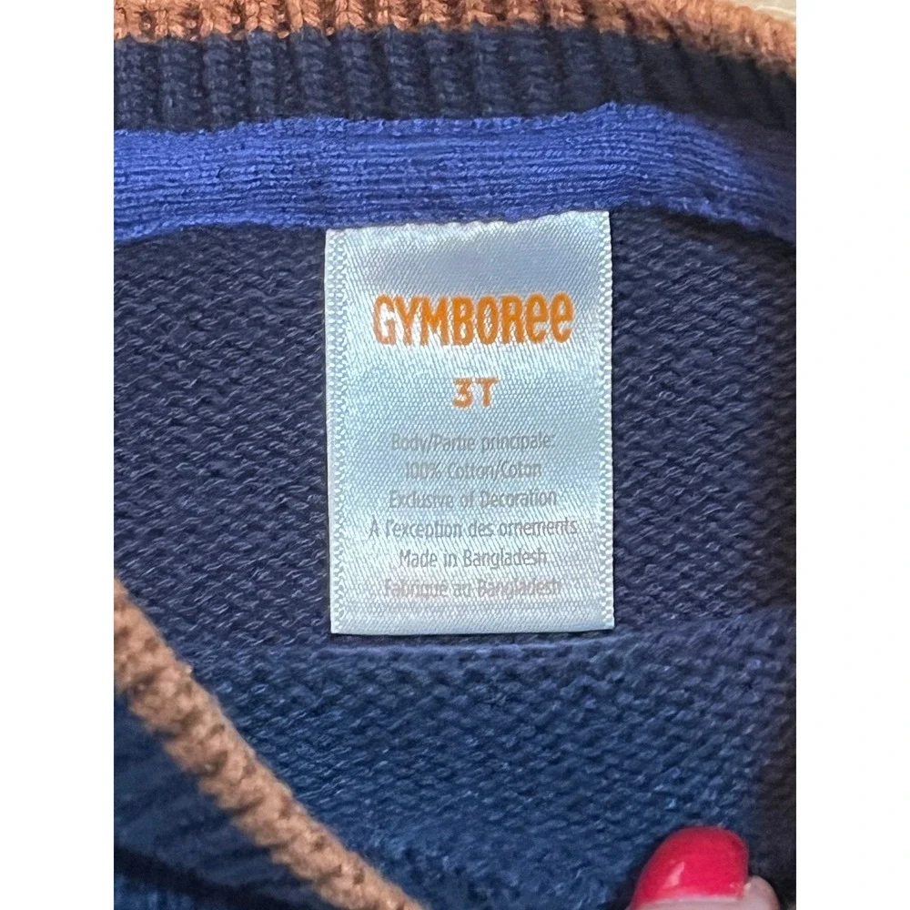 Gymboree Airplane Sweater Toddler 3T Navy Blue Knit Pilot Elbow Patches Pullover